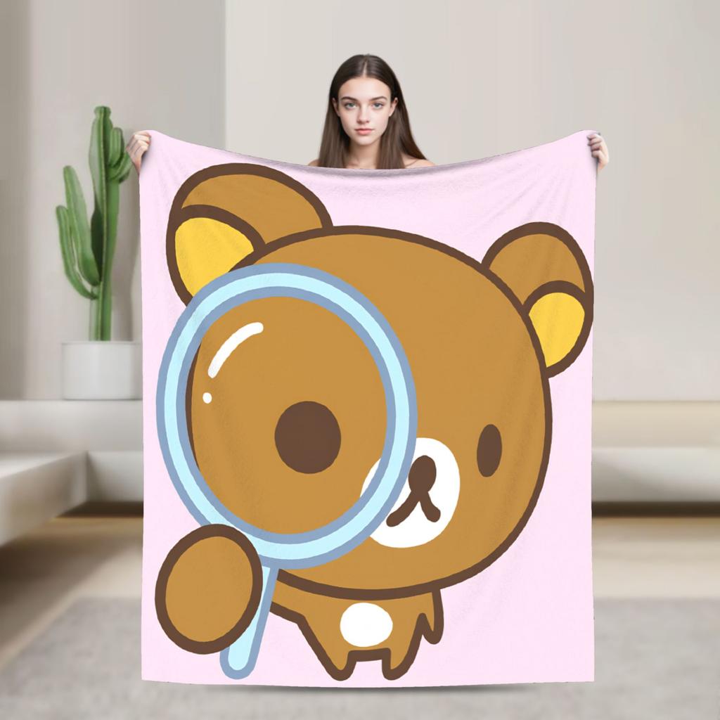 R-RilakkumaS Super Soft Blankets Girls Boys Plush Throw Blanket Novelty Living Room Flannel Bedspread Sofa Bed Cover