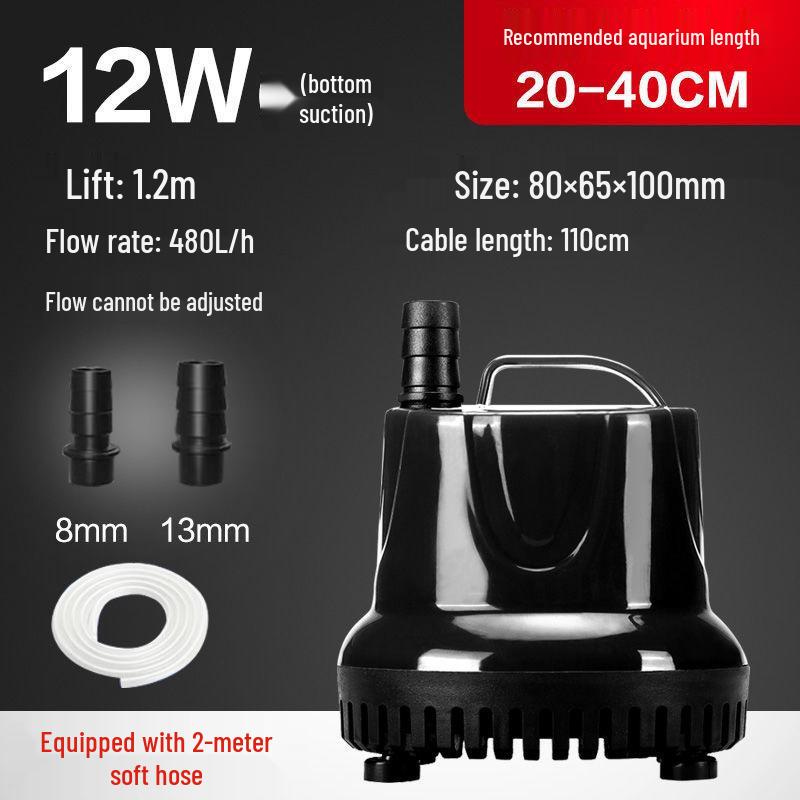 Silent Mini Submersible Water Pump for Goldfish Tanks, Small Rockeries, Waterfalls, Fountains, and Circulation Filters