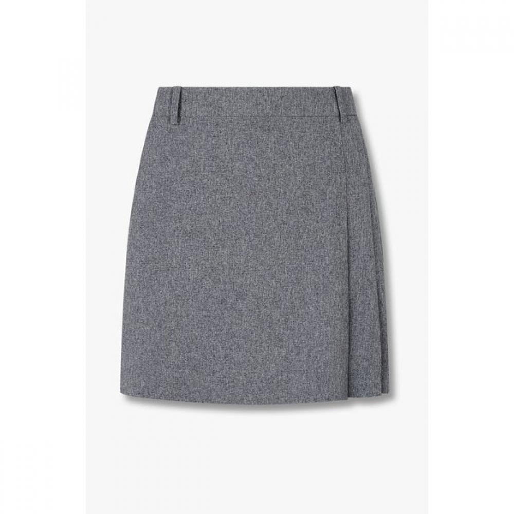 

J.lindeberg 26 S S Women S Berry Side pleatS Skirt MELANGE GRAY/S