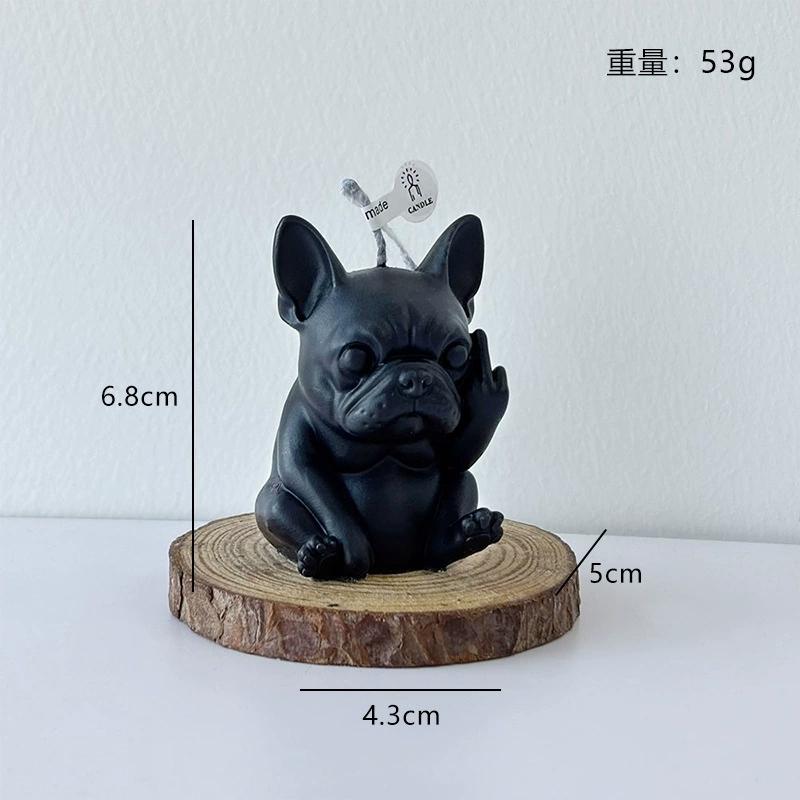 1Pc Funny Animal Soy Wax Scented Candle - Frog/Yak/Bulldog/Middle Finger Photo Prop Valentine's Day Unique Creative Gift