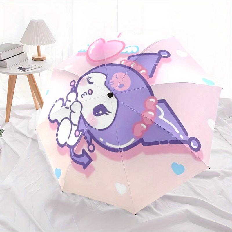 1pc Kuromi Automatic Cute Umbrella 8-Bone Design Compact Gear for Outdoor Travel, Perfect Gift for Friends or Family yy280828134