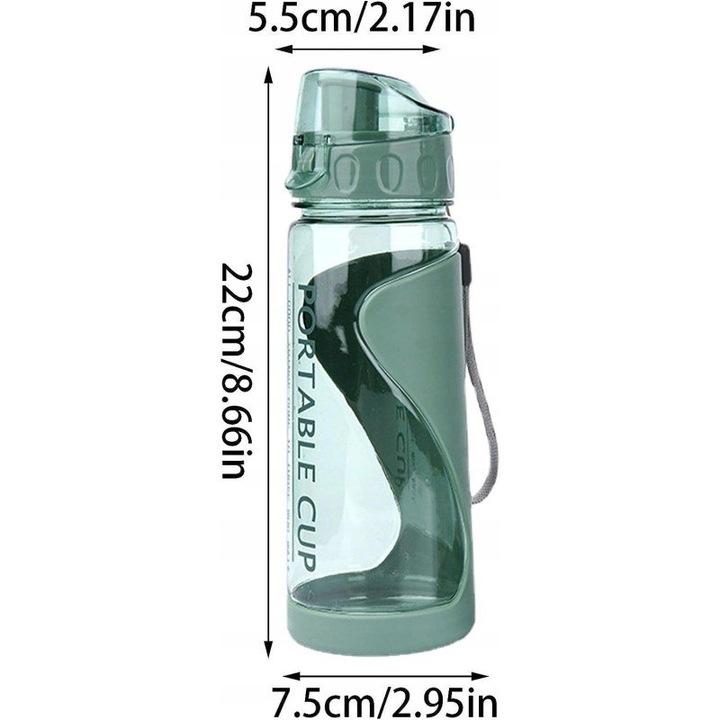 Butelka Na Wodę Bidon Na Siłownię Fitness 600Ml Przenośny Mały Bd01