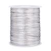 Polyester Cord, for Knitting Chinese Knots, Silver, 2mm, About 109.36 Yards(100m)/Roll
