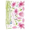 SK9122C Pink Lily Living Room Bedroom Entrance TV Background Decorative Wall Sticker