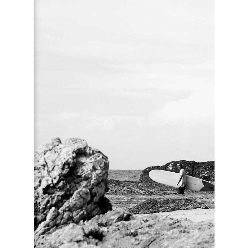 

Черно-белые постеры и принты с изображением серфинга, винтажная картина на холсте с изображением пляжа и океана, настенная живопись для декора комнаты и дома 21cm×30cm NoFrame