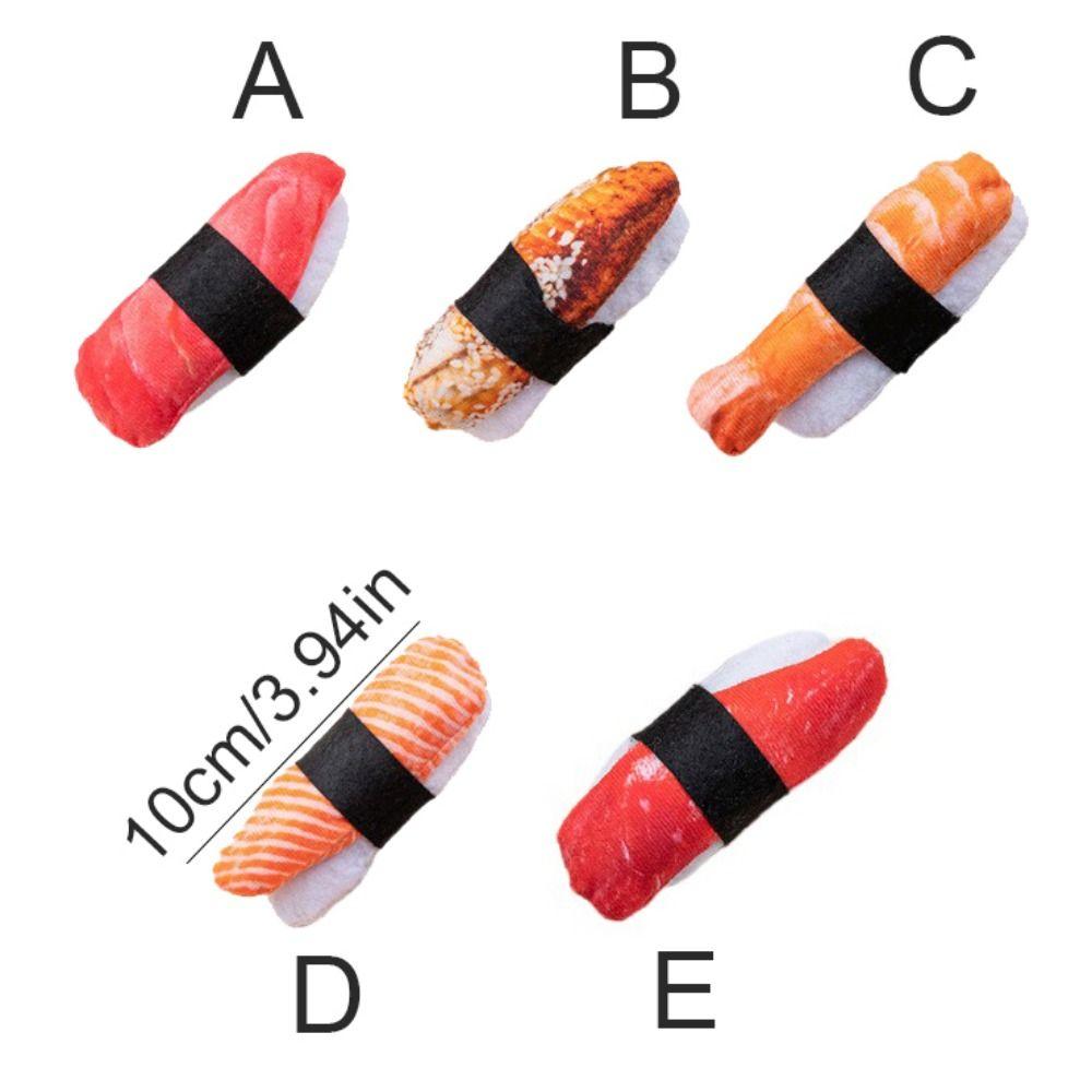 Sushi Shape Catnip Toy Bite Resistant Cat Chew Toy Kitten Interactive Toy  For Pet Teeth Grinding