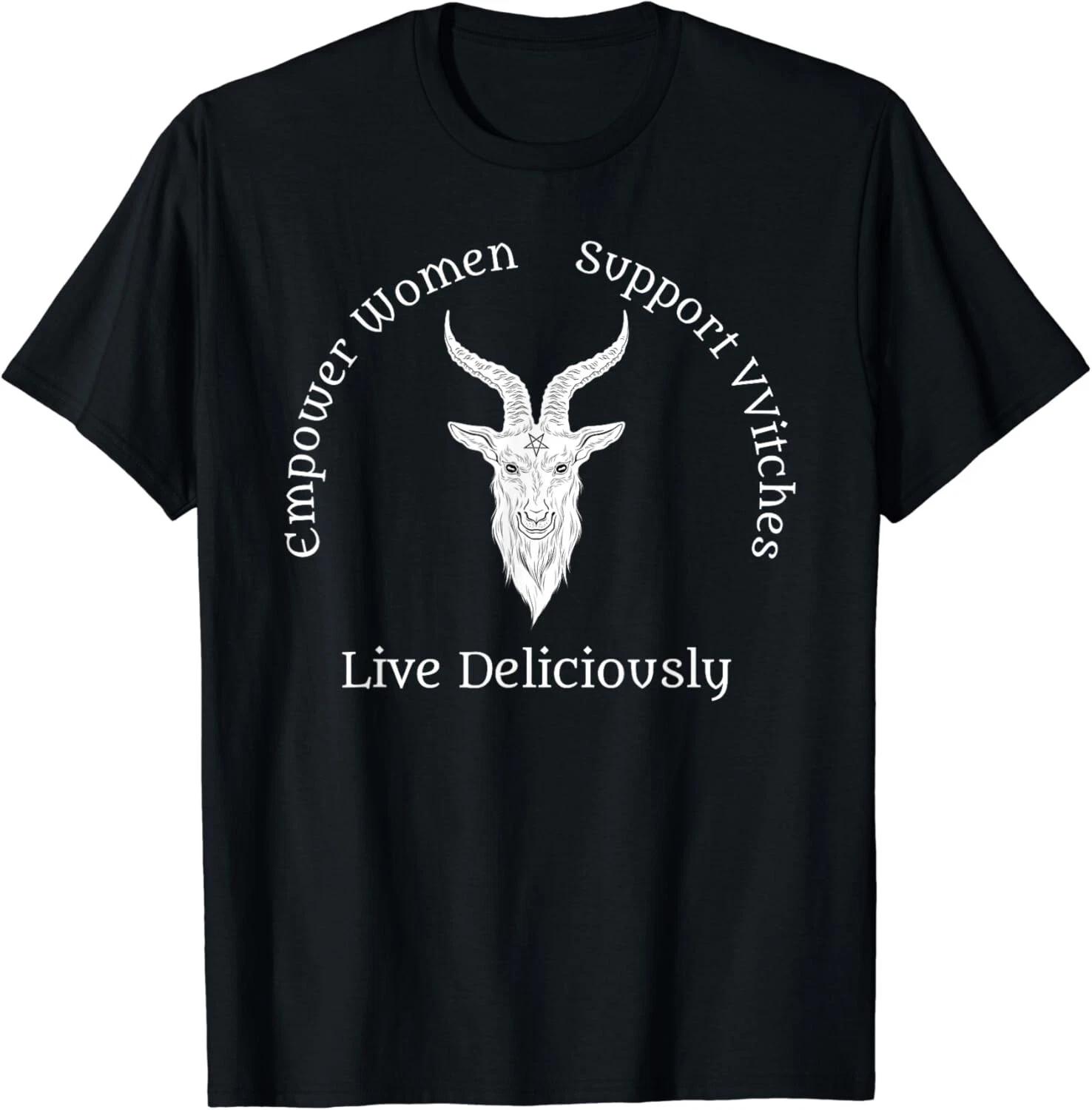

Live Deliciously Occult Pagan Witch Design - White Text Gift Unisex T-Shirt M