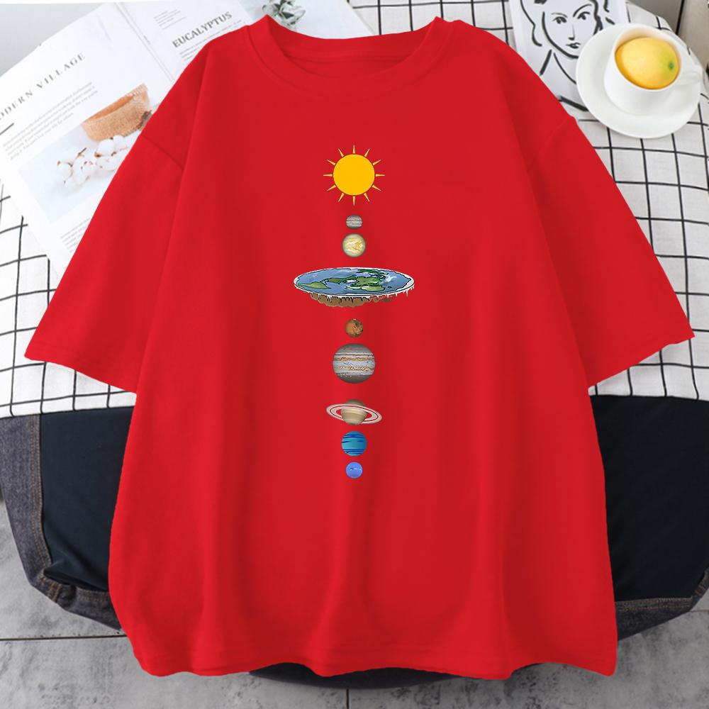 

Cosmic Solar System Planets Print Short Sleeve Men Street Casual Tee Clothing Loose Breathable T Shirt Male Summer Cotton Tops M