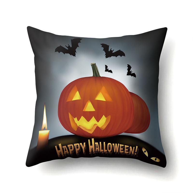 Halloween Pillowcase Car Waist Pillow Pumpkin Sofa Cushion Cover Office Home Living Room Pillowcase