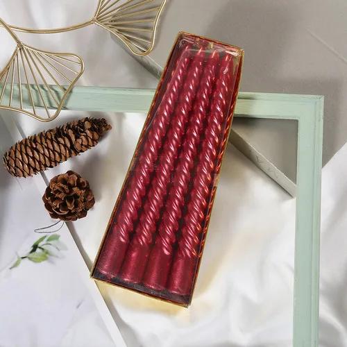 4PCS Pillar Candles Household Black Candle Decoration European Style Long Pole Colored Electroplated Candle Holders