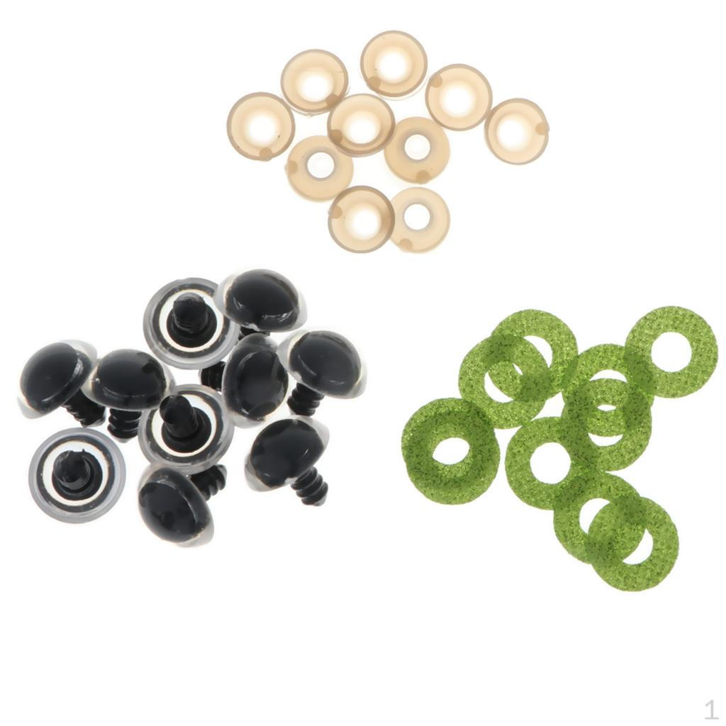 10x Glitter Safety Teddy , 24mm