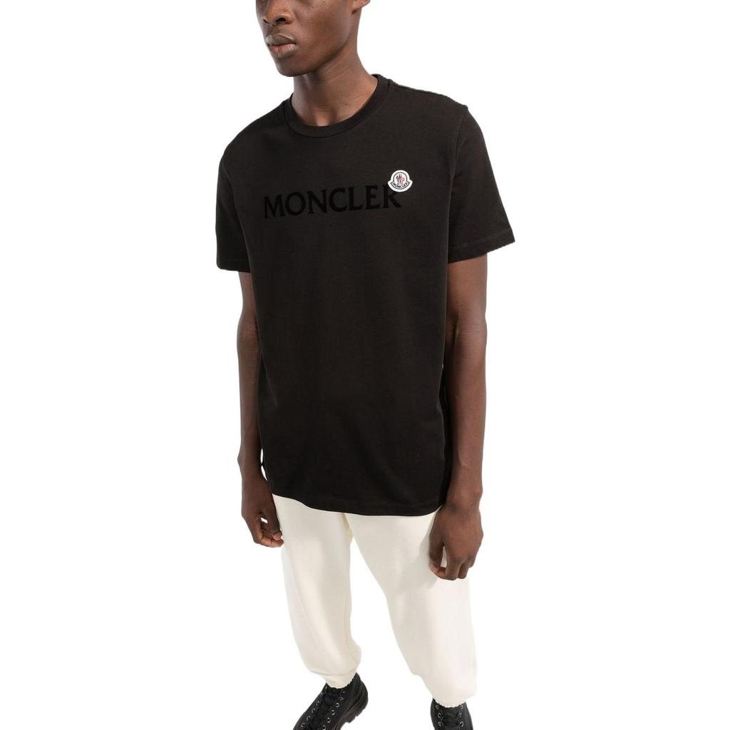 Moncler SS22 Solid Color Crew Neck Pullover Short Sleeve T-Shirt Men Tops Black H2-091-8C00025-8390T-999