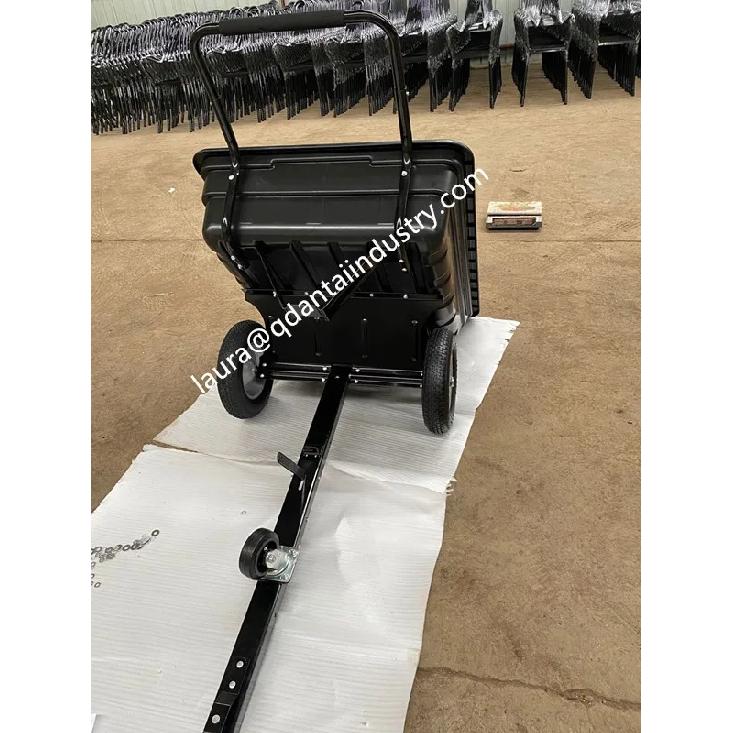 ATV Trailer Garden Transportation Tow Tipping Quad Farm Horses Heavy Duty Tractor Dump Utility Cart