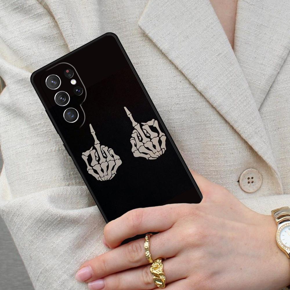 Skeleton Skull Bones Cell Phone Case for Samsung Galaxy S26 Ultra S25 S24 S23 S22 S21 S20 Note10 Cover