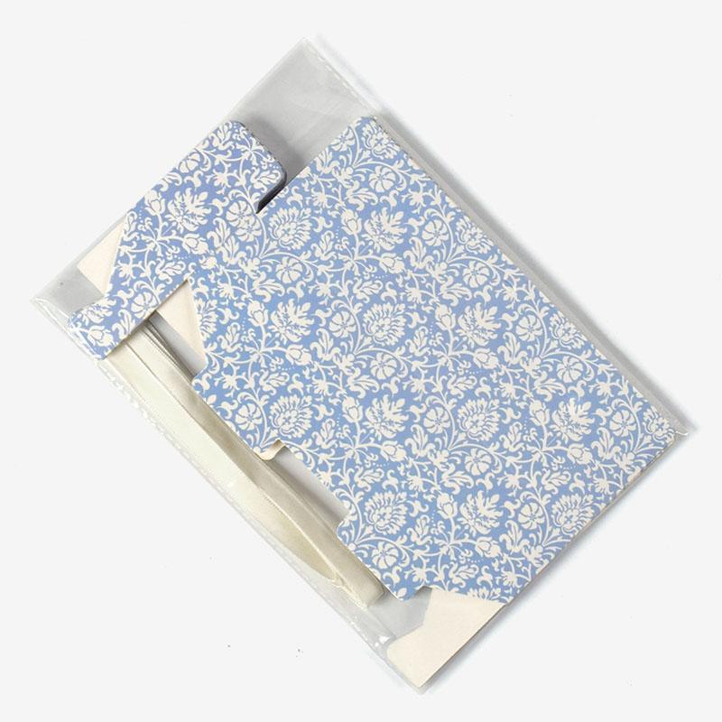 

WTEMPO Прямоугольные бумажные ленточные банты подарочные коробки складные самодельные ручки цветы ювелирные подарки упаковочные коробки идеально подходят для дня рождения свадьбы 10pcs светло-синий