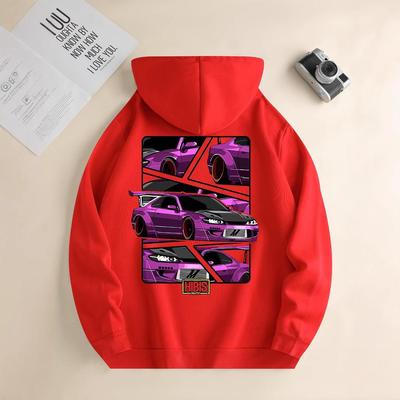 Men's Fashion Casual Racing Print Hoodie