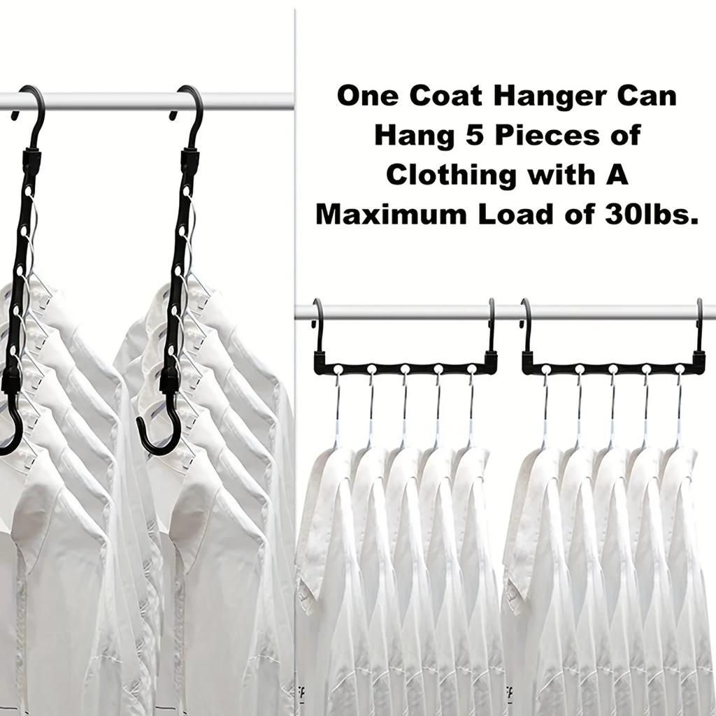 Multifunctional Hook Space Saving 5-hole Plastic Hanger Simple Folding Windproof Hanger Suitable Apartments Dormitories Families