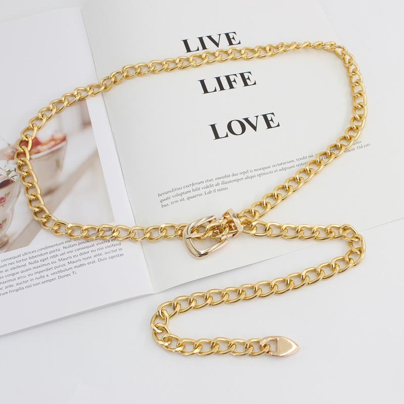 Hollow Metal Belt Men'S And Women'S Hip Hop With Suit Dress Decorative Waist Chain