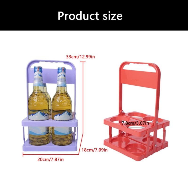 Convenient Portable 4 Bottle Drink Carriers Quick Fold Design Beverage Holder Perfect For BBQs And Picnics