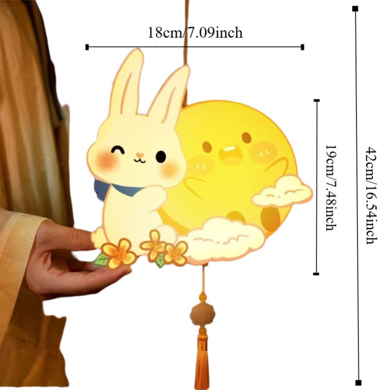 Waterproof Festival Lantern Material Pack DIY Craft Rabbit Lantern  Women Children