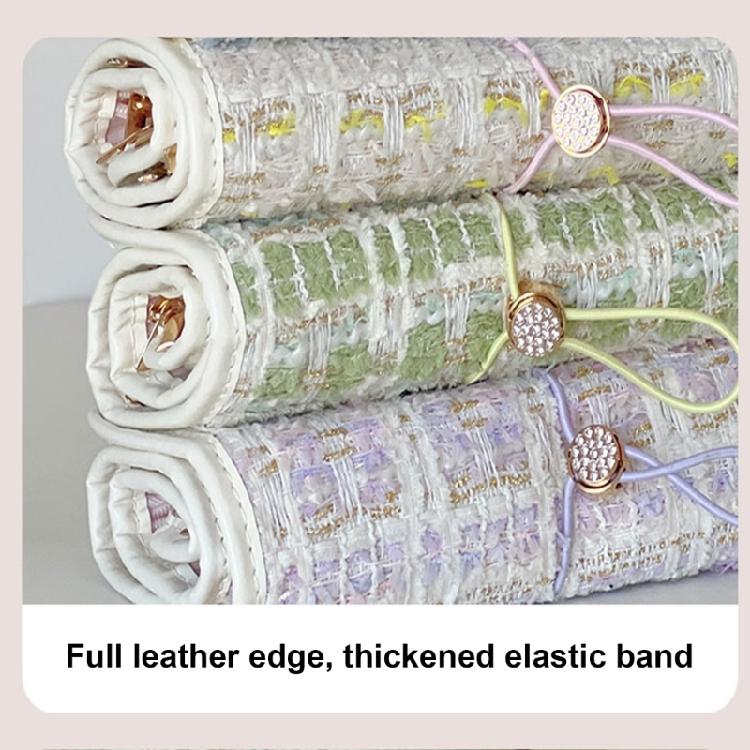 Sustainable Fabric Jewelry Organiser for Women Portable Multi Compartment Storage Bag For Necklaces Earrings