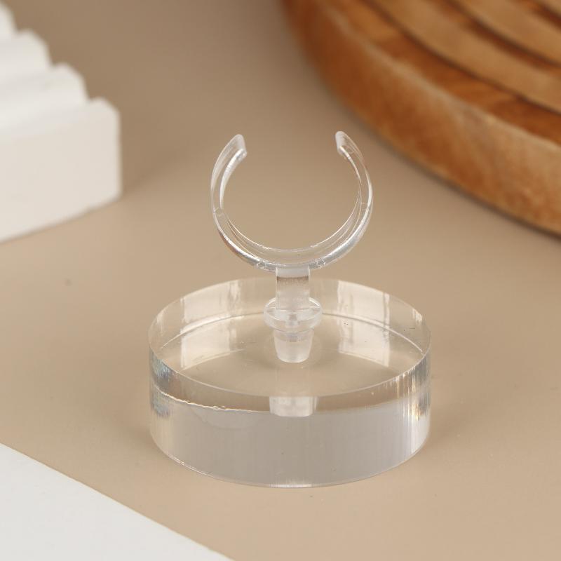 

New Geometric Clear Acrylic Ring Display Stand Wedding Ring Box Earrings Show Props Jewellery Stands Cases Photography Props A1