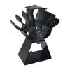 Fireplace Fan Heat Powered Stove Wood Stove Fan Log Wood for Burner Quiet Black