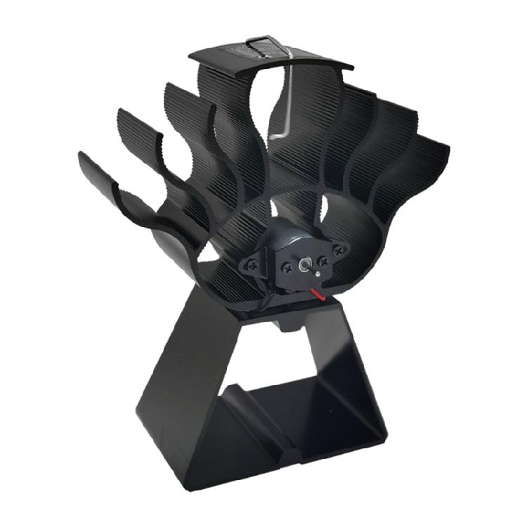 Fireplace Fan Heat Powered Stove Wood Stove Fan Log Wood for Burner Quiet Black