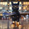 Creative Resin French Jeans Bulldog Animal Ornament, Kitchen Tray, Desktop Storage, Snack Candy Plate, Handicrafts