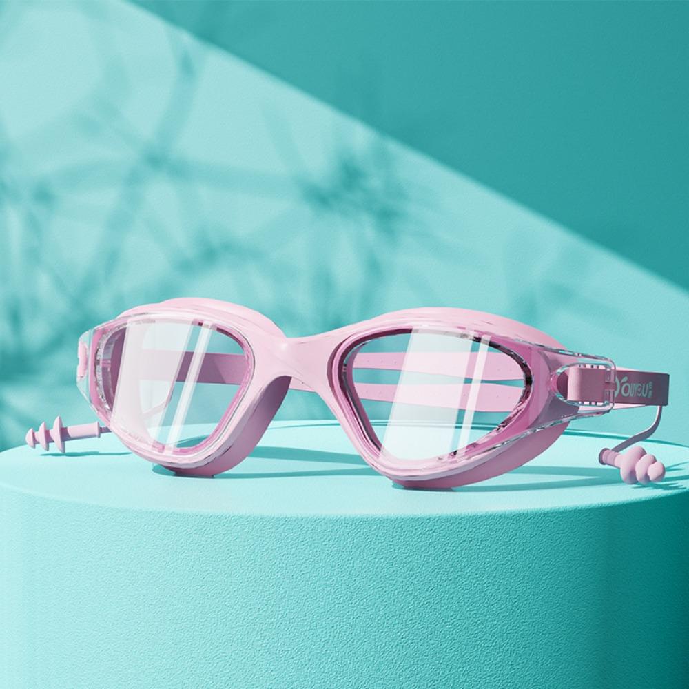 with Nose Clip Adult Swimming Goggles Set Anti-fog Diving Eyewear  Water Sports