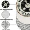 Vintage Schallplatten Flanell-bedruckte runde Fußmatten sind rutschfest Geeignet Wohnzimmer Schlafzimmer Terrasse Garten Teppiche