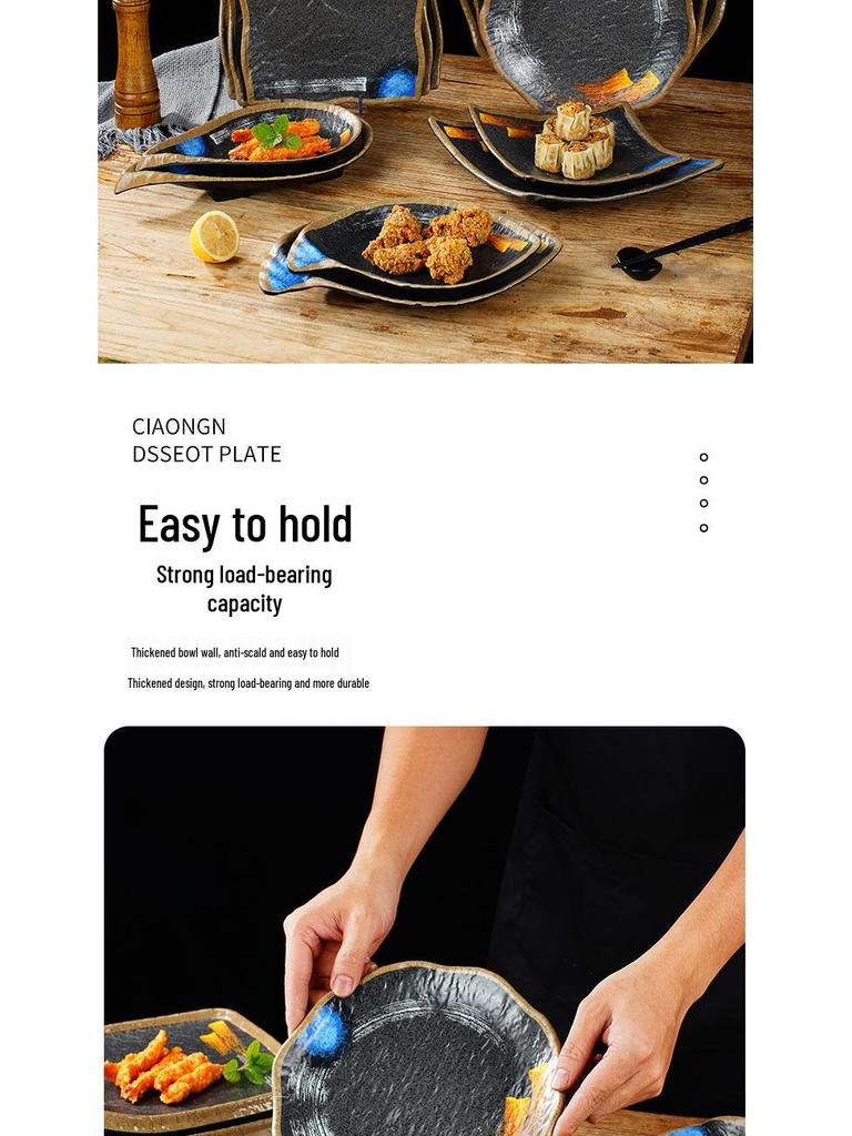 Melamine Sushi & Yakiniku Plate: Japanese Restaurant Tableware for BBQ & Hot Pot