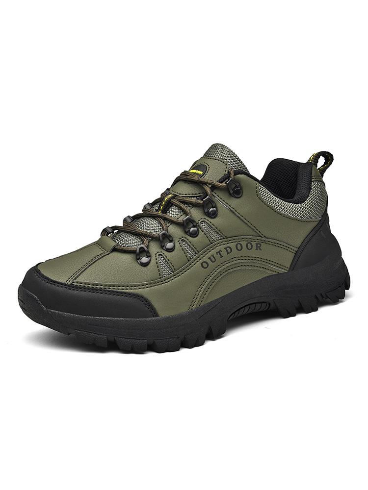 Outdoor Hiking Shoes Men Shoes Low-top Thick-soled Anti-slip Breathable Comfortable Men's Shoes Lace-up Casual Sports Shoes Men