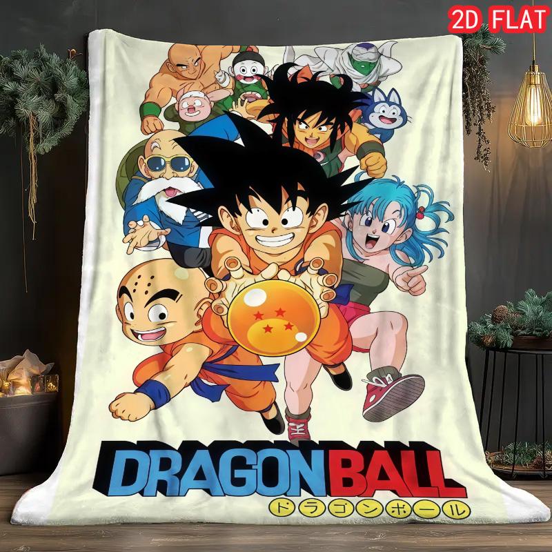 

Dragon Ball Cozy Sleeping Blanket Soft Flannel Warm Blanket for Night Rest Bedroom Use THW 75x90cm