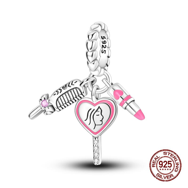 100 Copper Perfume Headphones Pink Princess Daily Charm Bead Charms Bead Charms Compatible With 3mm Authentic Bracelets Fine Do It Yourself Jewellery