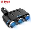 Dual USB Port 3 Way Auto Car Cigarette Lighter Socket Splitter Charger Plug Adapter DC 5V 1A+2.1A for All Phone PC Ipad
