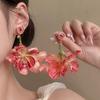 1pair Resin Fabric Flower Drop Earring Ear Accessories  Vacation Beach Daily