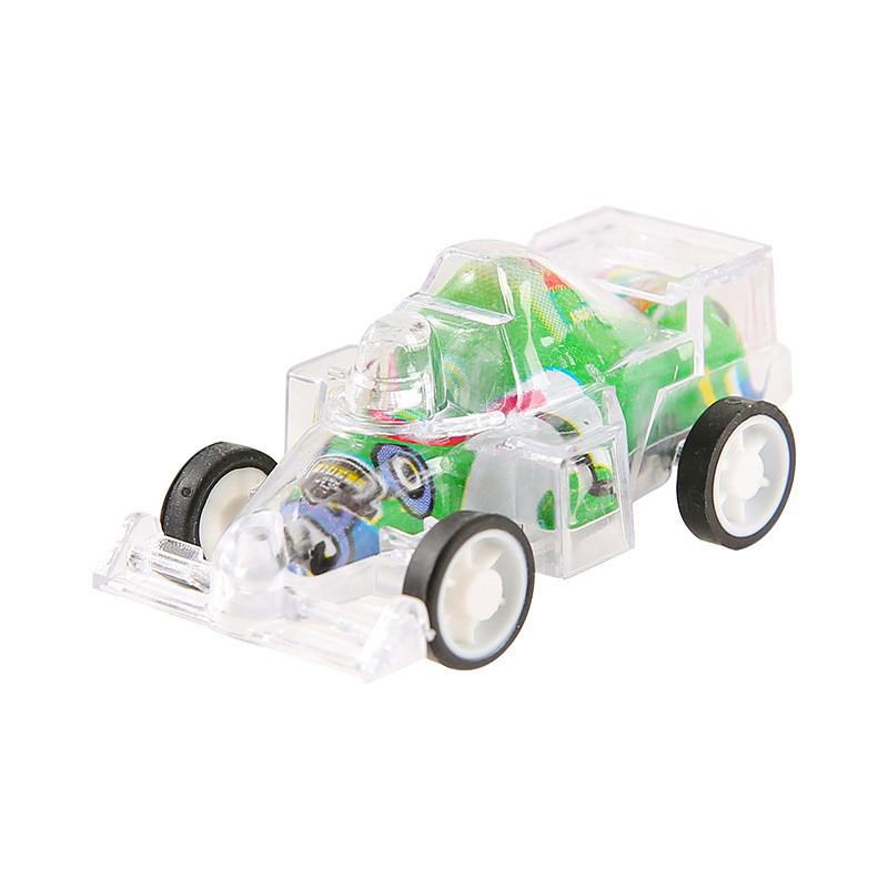 Mini Simulation Inertial Transparent Double Layer Graffiti Car Toy Children