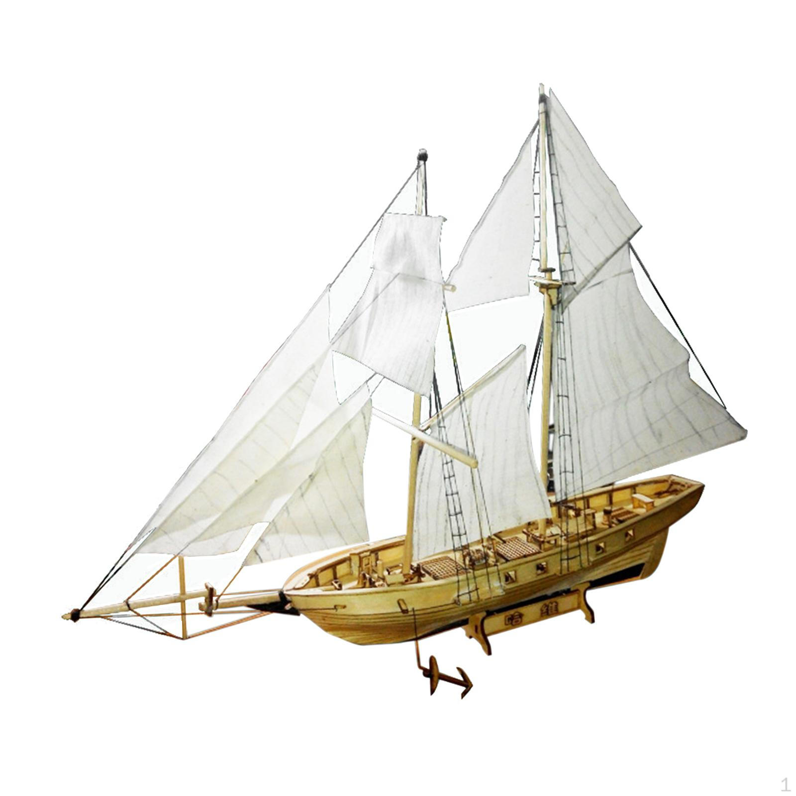 DIY Wood Boat Model 3D Puzzle Ship Craft Fun Wooden Sailboat Sailing Nautical Sail for