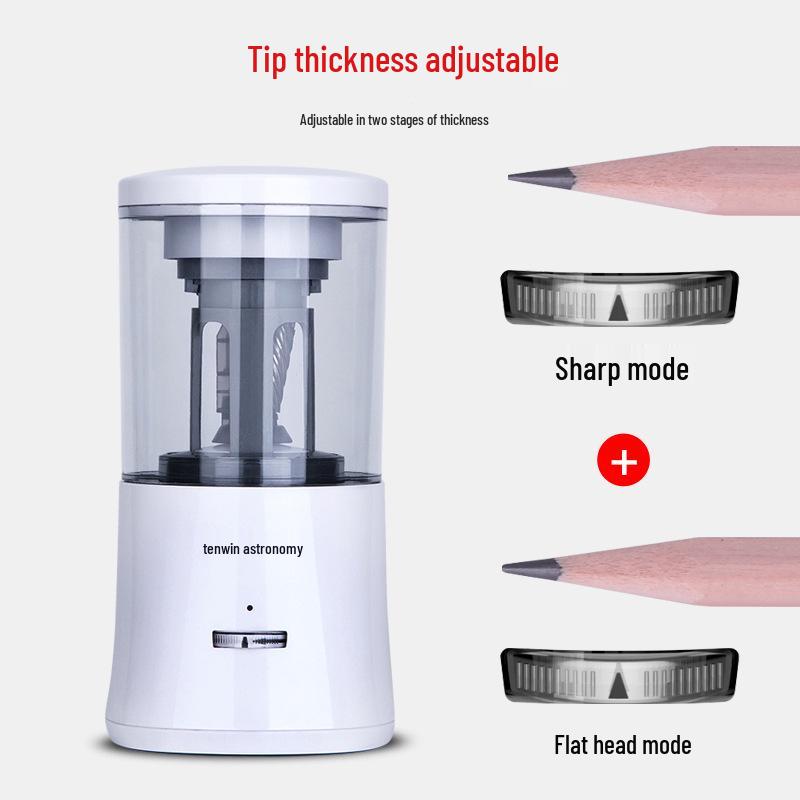 Automatic Electric Pencil Sharpener for Students - Child-Friendly Stationery with Lead Feeding System, Model 8018