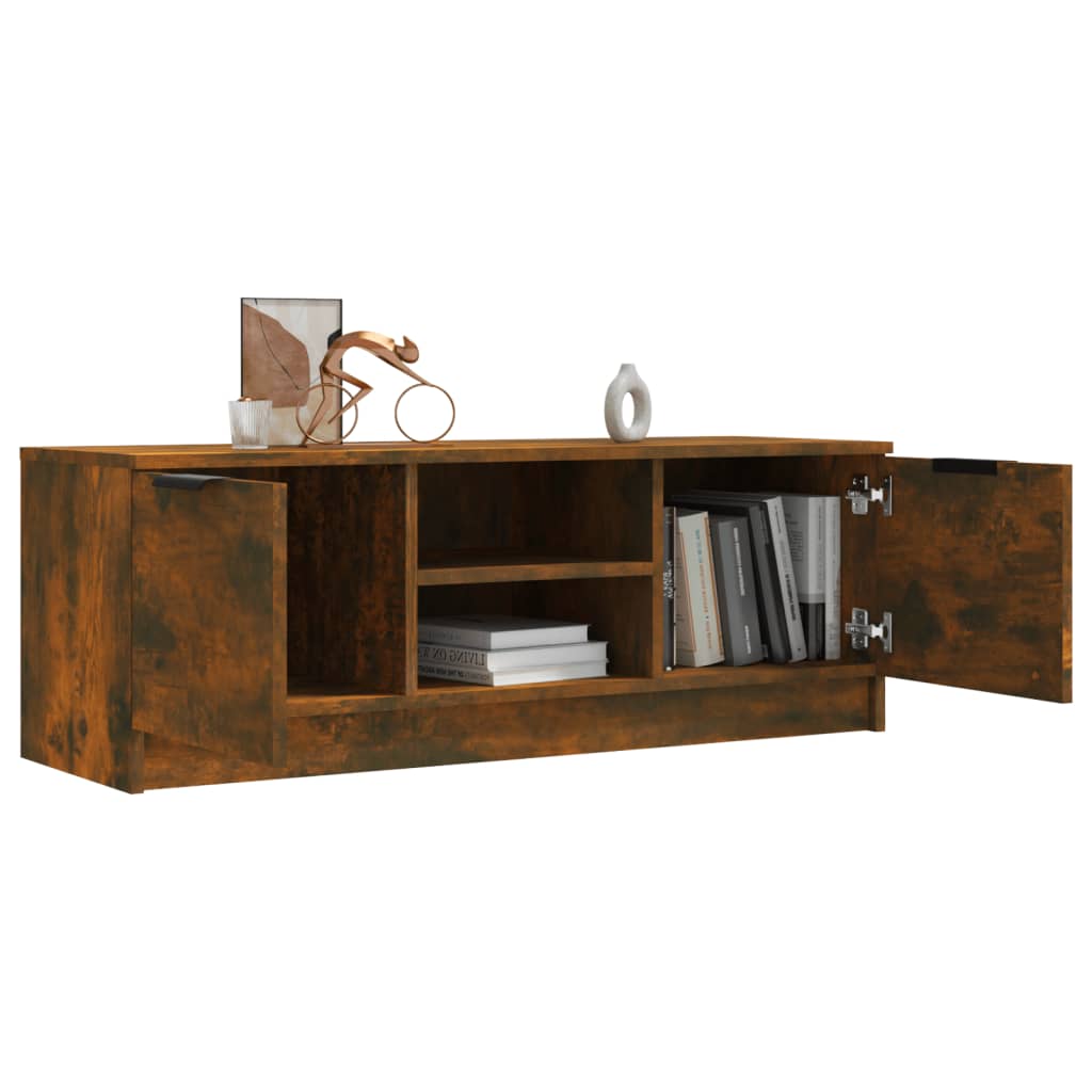 TV Cabinet Smoked Oak 102 x 35 x 36.5 cm Particleboard