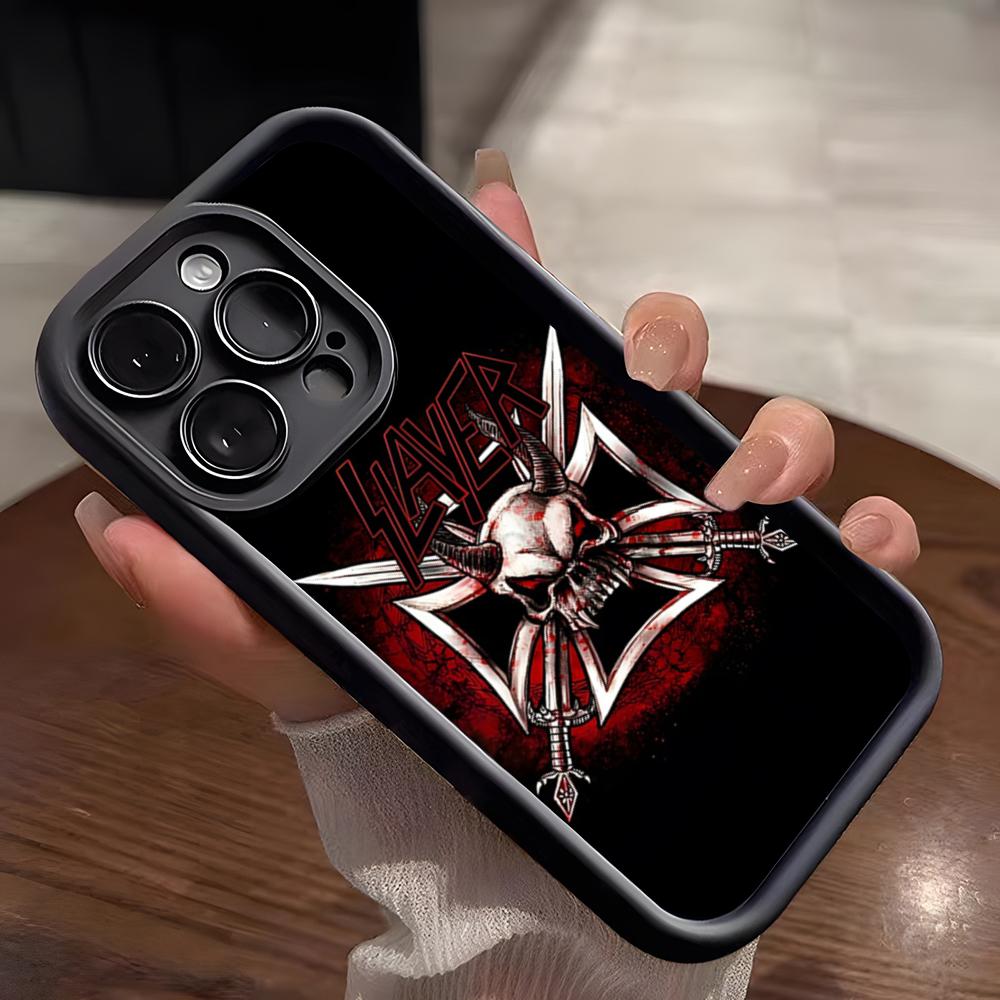 Funda para Teléfono de Banda de Rock Metal S-Slayer Para IPhone 17 Pro Max 15 Pro 16 14 Plus 12 13 Mini 11 Pro Cubierta Suave a Prueba de Golpes