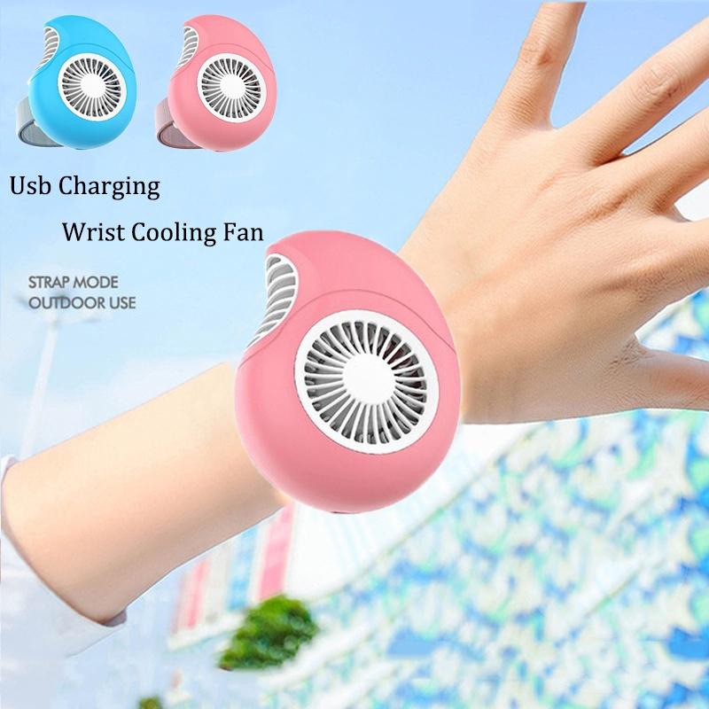 USB Fan Mini Fan With Turbo Blades Mute For Home Office Outdoor Travel Wrist Fan Electric Small Fan Portable Handheld Fan For Office Student Fan,Pink,A