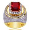 Engagement Rings for Women Wedding Ring K Gold Color Femme Men Gift Big AAA CZ Stone Ring big size