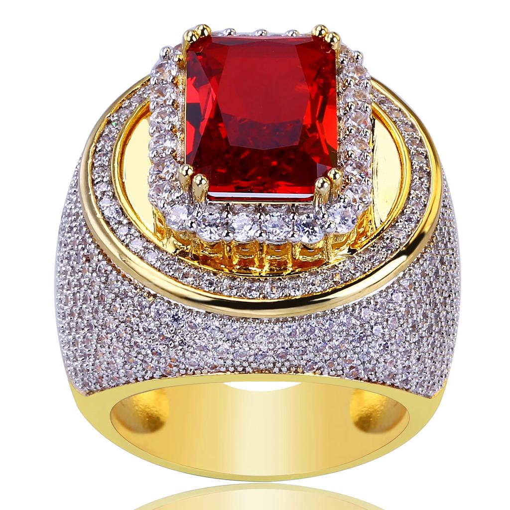 Engagement Rings for Women Wedding Ring K Gold Color Femme Men Gift Big AAA CZ Stone Ring big size