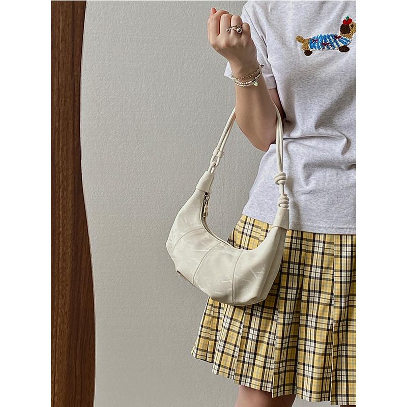 IELGY Ladies Underarm Bag Lazy Style Croissant Bag Can Be Portable One Shoulder