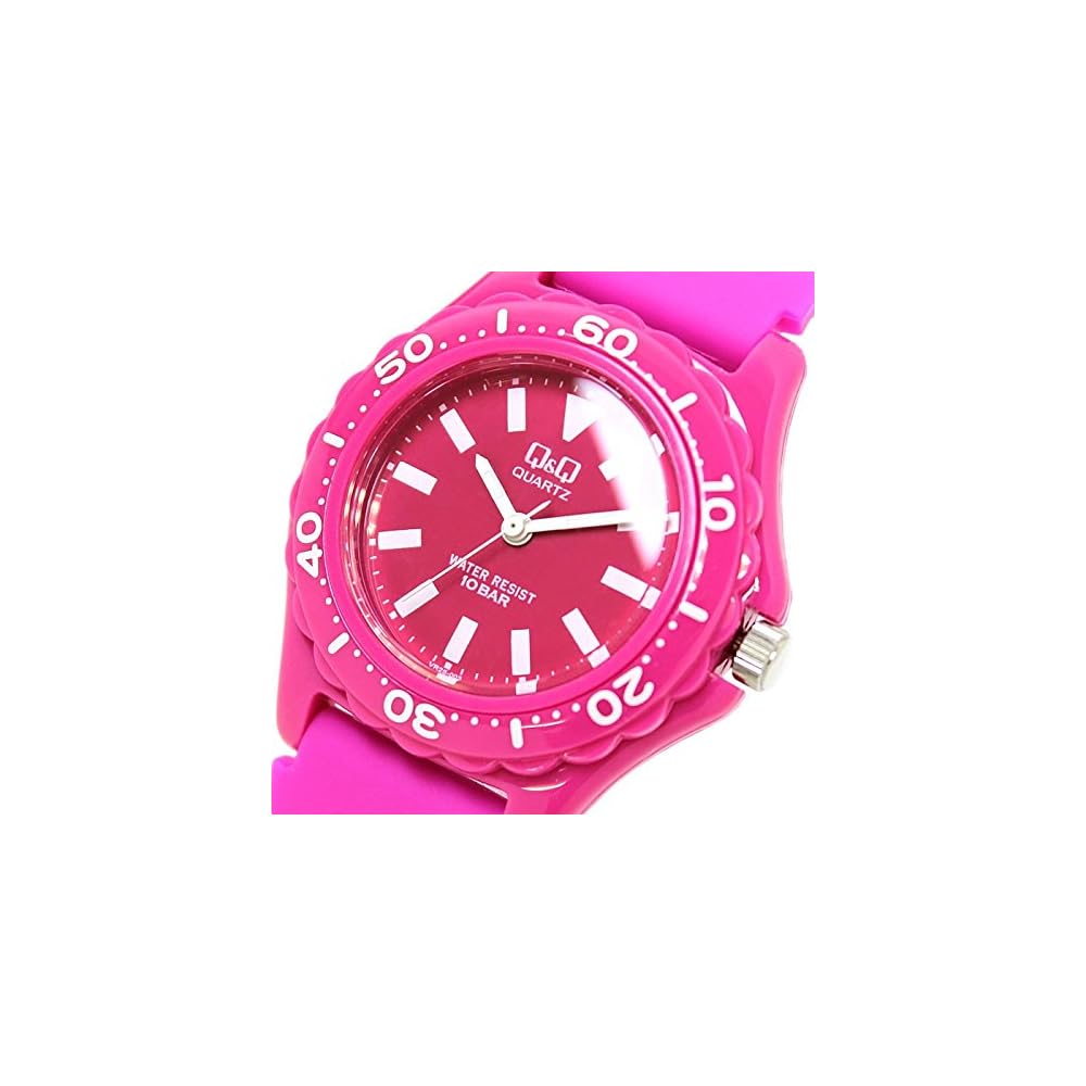 Citizen Q&Q Color Watch Pink White 38mm with Rubber Band Women's Wristwatch