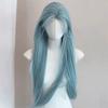 Harajuku Sea Salt Blue Wig 28inch Lolita Cosplay Wig Fake Hair Long Straight Synthetic Wig  JK Girl