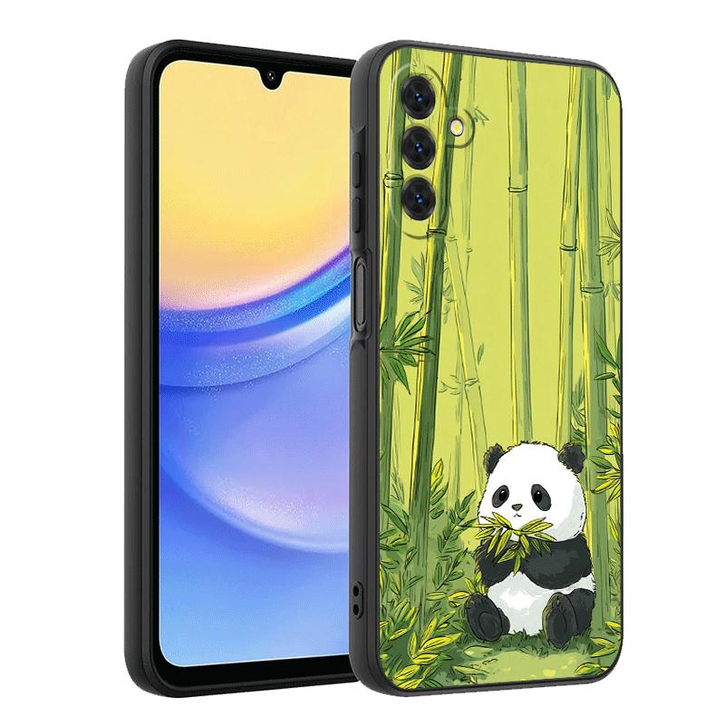 Cute Cartoon Panda Soft Phone Case for Samsung A17 A37 A57 A16 A26 A36 A56 A15 A25 A35 A55 A14 A24 A34 A54 A13 A23 A33 A53 A52 A