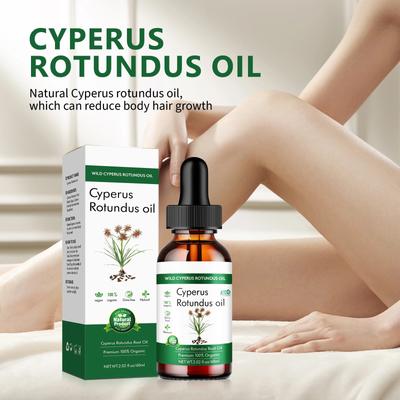 Cyperus Oil - Reduce creșterea părului de pe corp, netezește pielea și îndepărtarea părului, hidratează și calmează, potrivit pentru toate tipurile de piele 60ML
